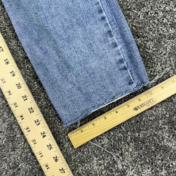 OAT Jeans Womens 10 Blue Crop Denim Stretch Medium Wash City Casual Pockets - Picture 7 of 9